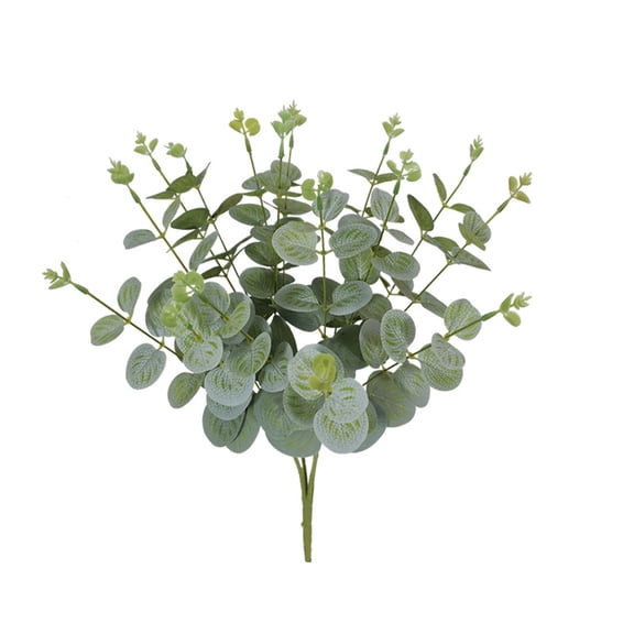 Artificial Green Plant Fake Eucalyptuses Leaf Branch for Wedding Party Fake Flower Arrangement Bouquet Home Garden Decor