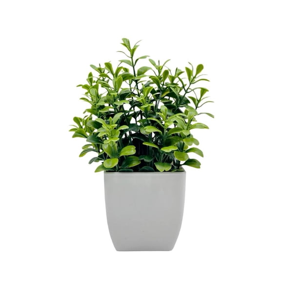 Artificial Green Plant Pot Milan Leaf Decor for Home Bookshelf
