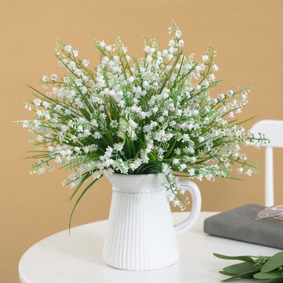 Artificial Green Plant in Pot, Small Potted Spring Grass Arrangement for Indoor Vase Decor, Wedding Flower Centerpiece Gift