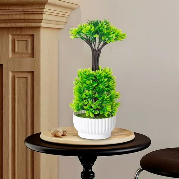 Artificial Green Plants, Pretty Mini Artificial Greenery Potted Plants, Simulation Potted Home Office Hotel Lobby Decoration, Green Plants Home Decoration Artificial Plants