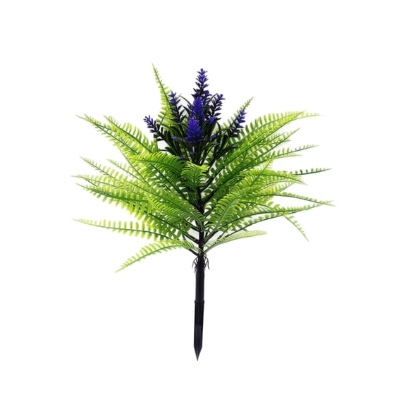 Artificial Green Plants, Purple Persian Lavender Pine Ground Plug, 1 Piece Pack, Outdoor Yard Garden Patio Pathway Landscape Decoration Fake Faux Greenery Ornament
