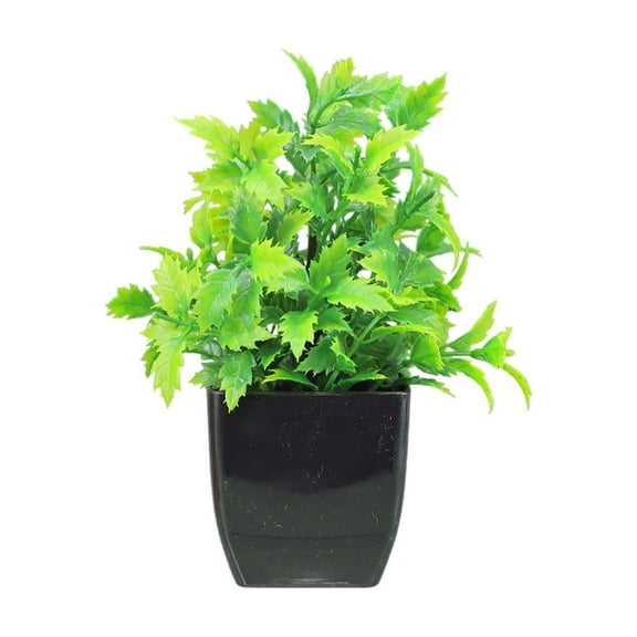 Artificial Green Potted | Realistic PE Plastic Faux for Indoor Home Decor | Desktop TV Cabinet Decoration | 7.87" Height