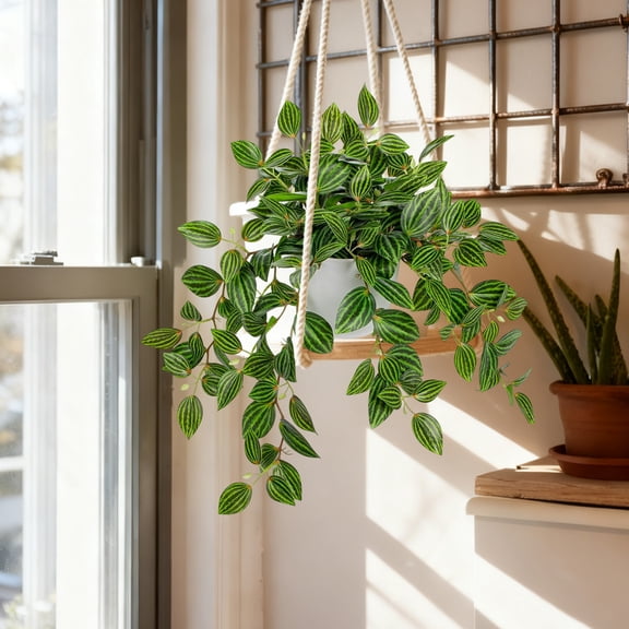 Artificial Green Potted Plants,Realistic Home and Office Decoration,Minimalist Tabletop Plant for Living Room or Study,Maintenance-Free Greenery,Adds Natural Style and Elegance to Any Space-B