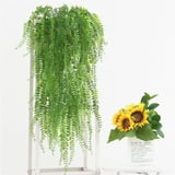 Artificial Green Wall Hanging Flowers, Plastic Greenery for Indoor