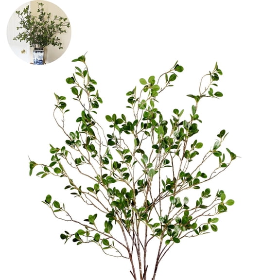 Artificial Greenery Branches,40.6In Portable Artificial Greenery Faux Greenery Faux Branches for Vase,Plant Eucalytus Twig Fake Ficus Twig,3Pack