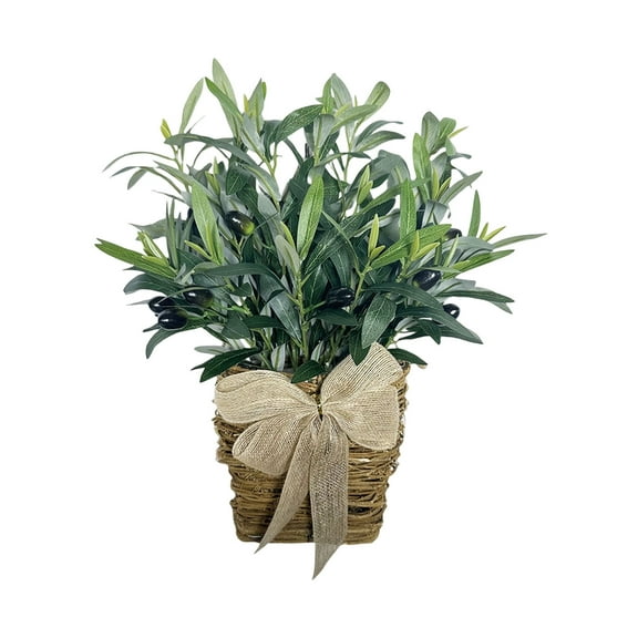 Artificial Greenery Door Decor, Faux Leafy Plant With Flexible Wire Stems, Fade Resistant Uv Protected For Home Entrance Office Event Party Decor