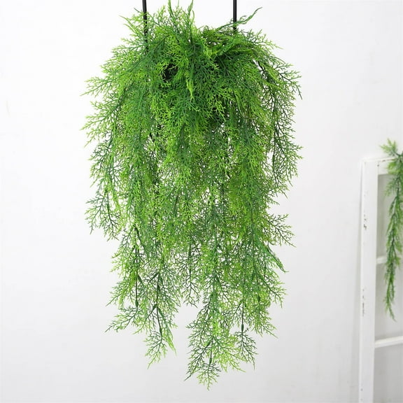 Artificial Greenery Hanging Vines – Faux Mist Grass Garland for Wall, Kitchen, Garden, Wedding Party Decoration,light Green,1PC