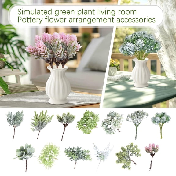 Artificial Greenery for Outdoors, Faux Outdoor Greenery, Artificial Outdoor Greenery, Greenery Wall Decor, 5.5X4 Inch Weather-Resistant Mini Greenery Pick, Versatile Filler for
