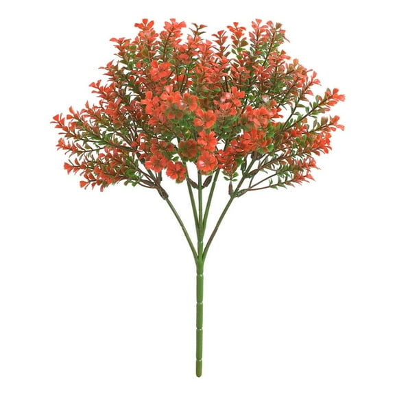 Artificial Greenery Stems, Red Plastic Ferns for Wedding Centerpieces, Farmhouse Home Decor, Bulk Artificial Flowers for Table, Party, and Seasonal Decoration