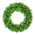 thumbnail image 1 of Artificial Greenery Wreath, Boxwood Wreath for Front Door, Porch Decor Wreath, Artificial Wreath for Outdoor, Greenery Wreath for Wall, Holiday Hanging Decoration, Farmhouse Style Wreath,45cm, 1 of 5