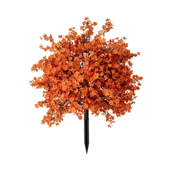 Artificial Ground Flowers with Stakes, Outdoor Fake Plants for Garden Decor, No Maintenance UV Resistant Plastic Flowers, All Weather Courtyard Porch Yard Decoration