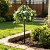 Artificial Ground Insert Rose Plant, Weatherproof Fade Resistant Material, Romantic Full Floral Design, Maintenance Free Courtyard Garden Decor for Spring Summer and Independence Day Outdoor Use