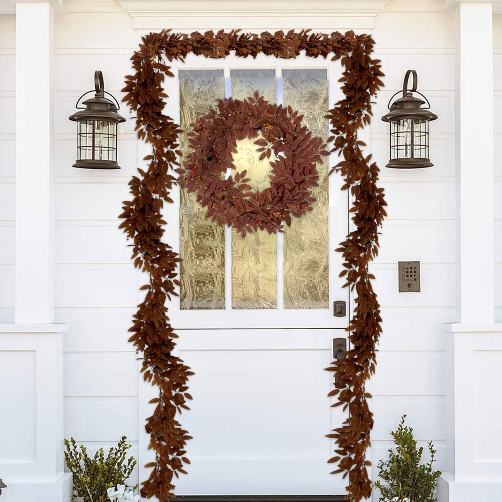Artificial Halloween Thankgiving Christmas Rattan Garland for Harvest ...