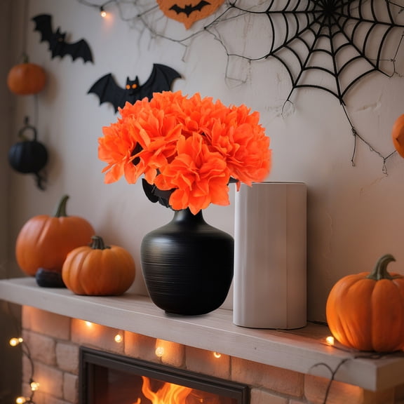 Artificial Halloween Yard Accents for Dwelling Appearance, Black Fake Yard Accents Shaft for Gothic Party Counter Centerpieces and Scary House Accents