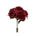 thumbnail image 1 of Artificial Hand-crafted classic Rose bouquet-Burgundy, 1 of 1