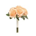 thumbnail image 1 of Artificial Hand-crafted classic Rose bouquet-Peach, 1 of 1