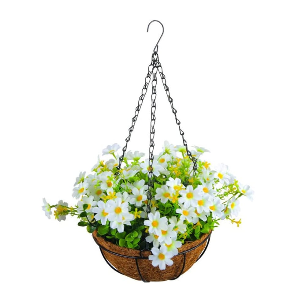 Artificial Hanging Basket with Flowers, Artificial Hanging Flowers in ...
