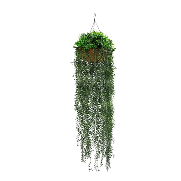 Fern Artificial Hanging Basket 13.855.1in UV Resistant