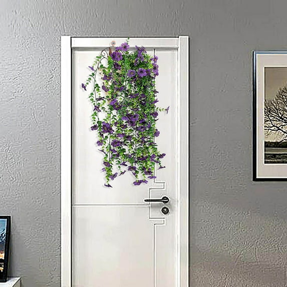 Artificial Hanging Fern Plant with 5 Plastic Vines for Indoor and Outdoor Wall and Ceiling Decoration