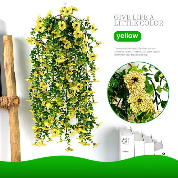 Artificial Hanging Fern Plant with 5 Plastic Vines for Indoor and Outdoor Wall and Ceiling Decoration