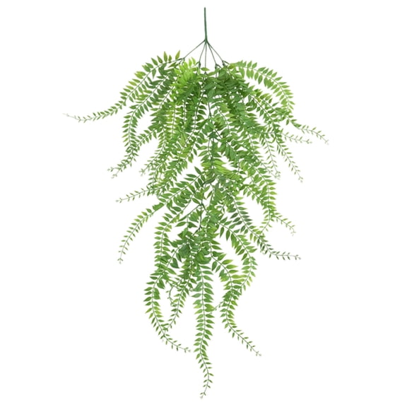 Artificial Hanging Fern, UV-Resistant Green Plastic Trailing Plants, Fake Vines for Indoor Wall Door Window Decor, 39.3in