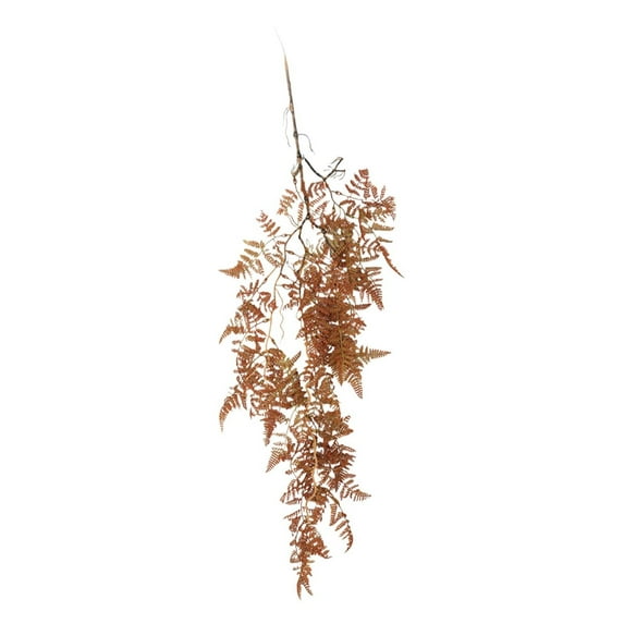 Artificial Hanging Ferns Fake Greenery Plants, UV Resistant Faux Fern Vines For Indoor Outdoor Wall, Wedding, Party Decor, Brown