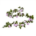 thumbnail image 1 of Artificial Hanging Flower Garland, 6Ft Double Color Vine With 24 Blooms For Wedding Arch, Party & Home Decor - Dense Foliage Rattan Hanging Basket, 1 of 1