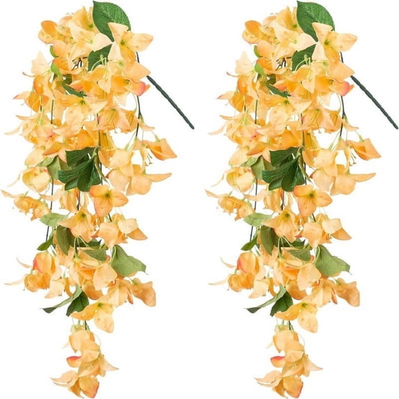 Artificial Hanging Flower Vine Outdoor Realistic Trailing Plant for Porch Patio Balcony Wall Spring Seasonal Home Decoration,hanging plant,D,1 Stem