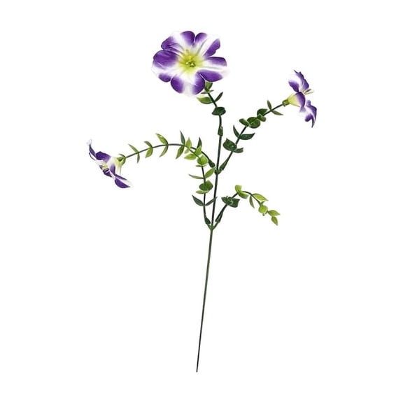 Artificial Hanging Flowers 2 Pack, Faux Silk Trailing Vine with Purple Blooms for Home Indoor Living Room Balcony Window Decor, No Watering