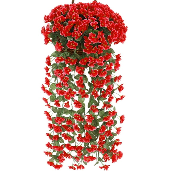 Artificial Hanging Flowers 31.5" - UV Resistant Silk Fake Plants for Outdoor/Indoor (Wedding Wall Decor, Privacy Fence Screen, Balcony Greenery)