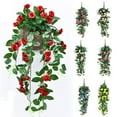 thumbnail image 1 of Dalrosia Artificial Hanging Flowers Artificial Rose Vine Hanging Plants Artificial Flower for Home Room Garden Wedding Indoor Outdoor Decoration, 1 of 7