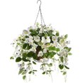 thumbnail image 1 of Artificial Hanging Flowers Basket,Fake Hanging Plant,4 Packs Faux Flower Daisies Coconut Lining Hanging Baskets for Patio Garden Porch Deck Decoration(Red), 1 of 5