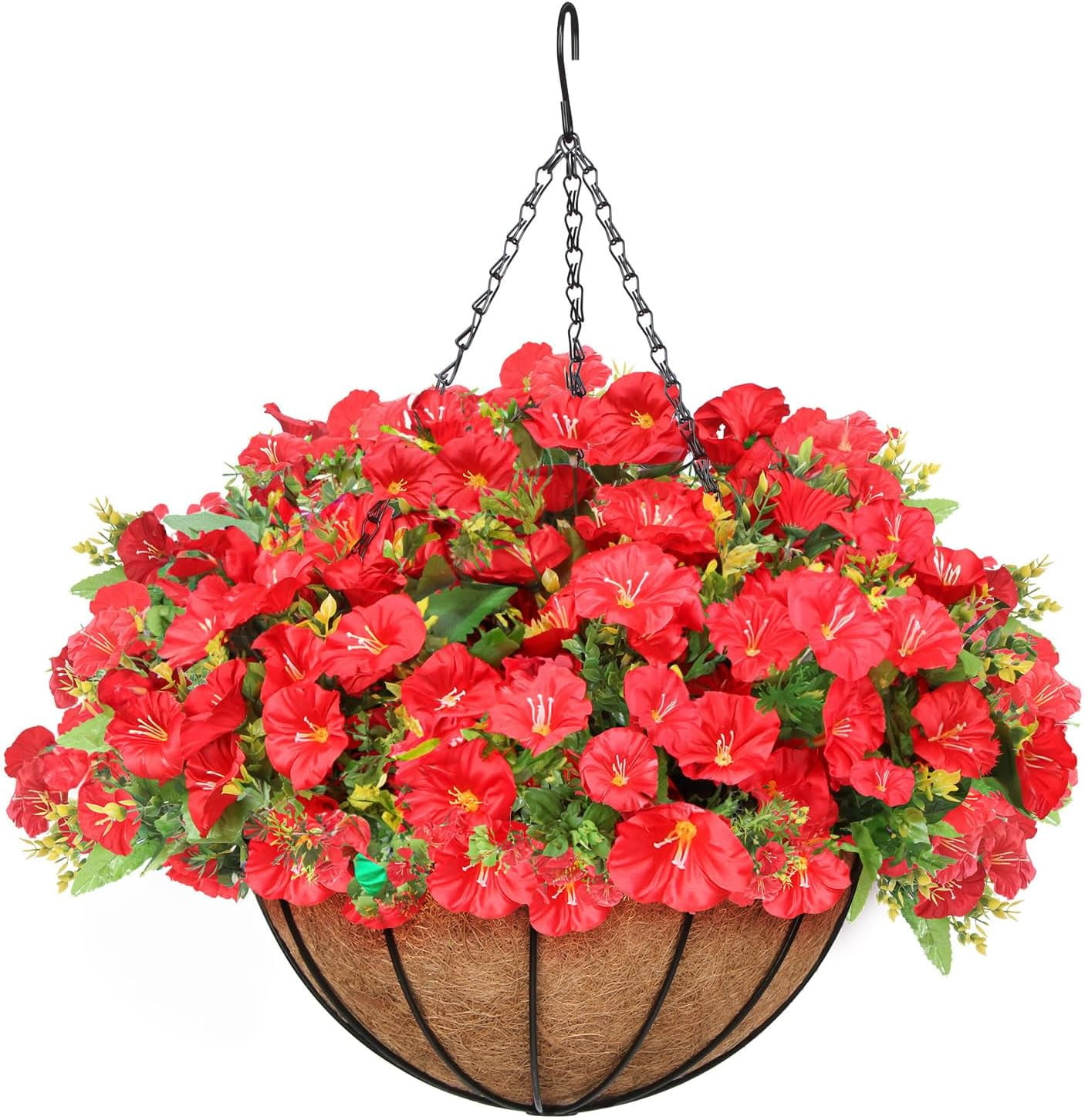 Artificial Hanging Flowers Basket, Fake Plants, for Spring Summer ...