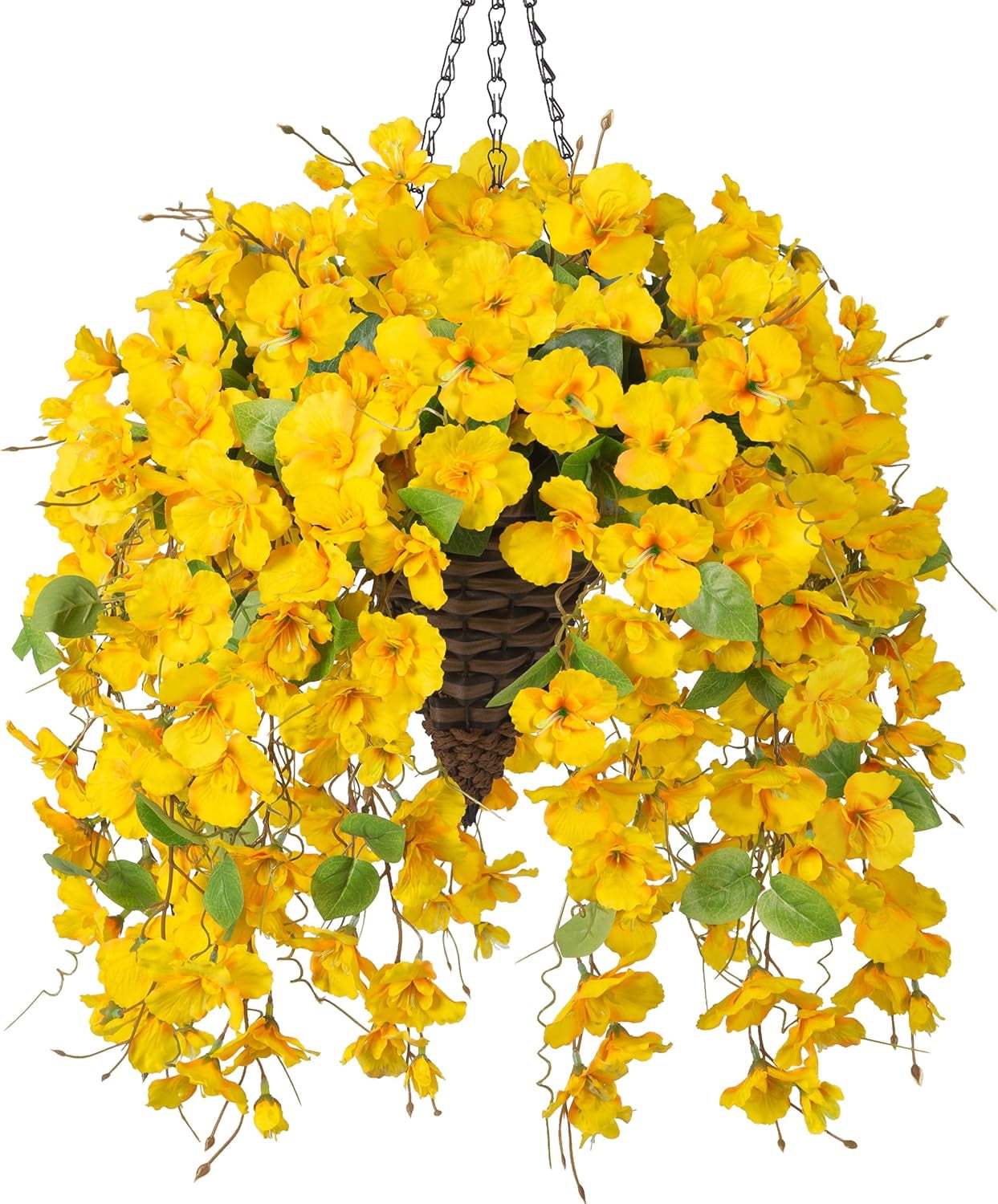 Artificial Hanging Flowers Basket for Outdoors Spring Summer Decoration ...