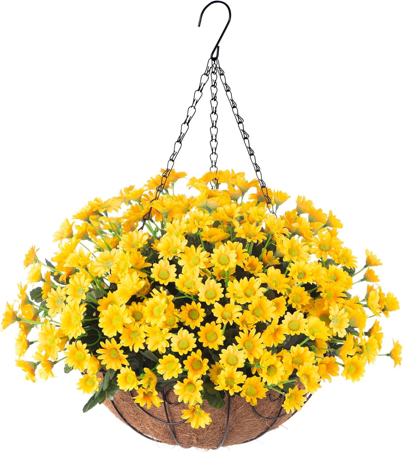 Artificial Hanging Flowers in Basket for Patio Garden Porch Deck Spring ...