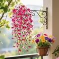 thumbnail image 1 of Artificial Hanging Flowers with Daisy & Morning Glory Blooms, UV-Resistant Fake Vines for Outdoor Porch, Window Box & Patio Decor, Multi-Color Options, 1 of 6