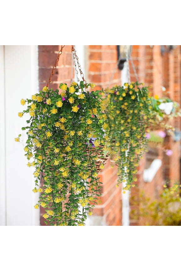Artificial Hanging Flowers,Fake Hanging Plants,Fake Plants Faux Ferns,Green Wall Decor for Home,Garden and Yard