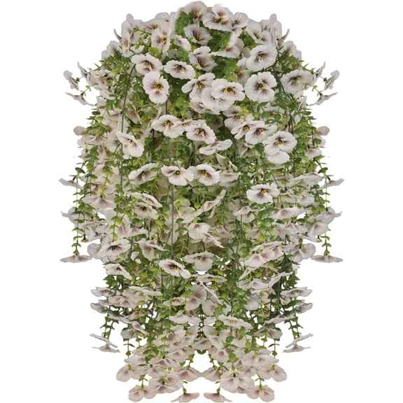 Artificial Hanging Flowers, Fake Hanging Plants Multicolor Daisy Flower Bouquet for Wall Home Room Garden Wedding Party Celebration Indoor Table Centerpiece Vase Outdoor Decor, 1Pc(White,30x4")