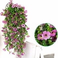 thumbnail image 1 of Artificial Hanging Flowers, Faux Morning Glory Hanging Basket, Realistic Plastic Artificial Plant Basket, Artificial Phalaenopsis Hanging Planter for Garden Porch Balcony Garden Decor, 29.5In/1 Pack, 1 of 7