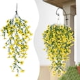 thumbnail image 1 of Artificial Hanging Flowers for Outdoor, Artificial Violet Hanging Plant & Flowers for Outdoor Home Wedding Garden Yard Hanging Baskets Wisteria Garland Decoration, 1 Pcs, 29.5 Inches, 1 of 8
