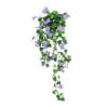 Artificial Hanging Flowers Outdoor - UV Resistant Violet Wisteria & Petunias for Porch, Garden & Wedding Decor - Silk Spring Flower Garland