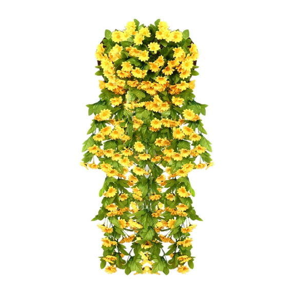 Artificial Hanging Flowers for Outdoors, 33.4 Inch UV Resistant Morning Glory Artificial Flowers for Outdoor Planters Christmas Front Door Porch Patio Yard Decor(B)