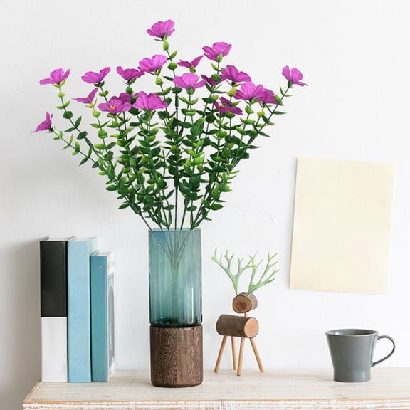 Artificial Hanging Flowers Plant Vine Faux Flowers for Garden Yard Porch Patio Wedding Wall Home Outdoor Decoration/Violet Artificial Flowers-Flower Arrangement Home Artificial Flowers Wall Hanging