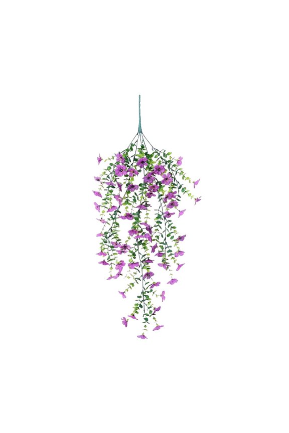 Artificial Hanging Flowers Plants for Outdoors Spring Fake Orchid Flower Faux Outdoor Hanging Plant for Window Planter Patio Yard Garden Decor