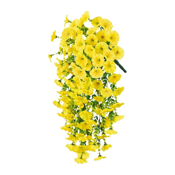 Artificial Hanging Flowers, Vine Flower Greenery Garland Plastic Plants for Indoor Outdoor Wall Garden Wedding Home Party Decor