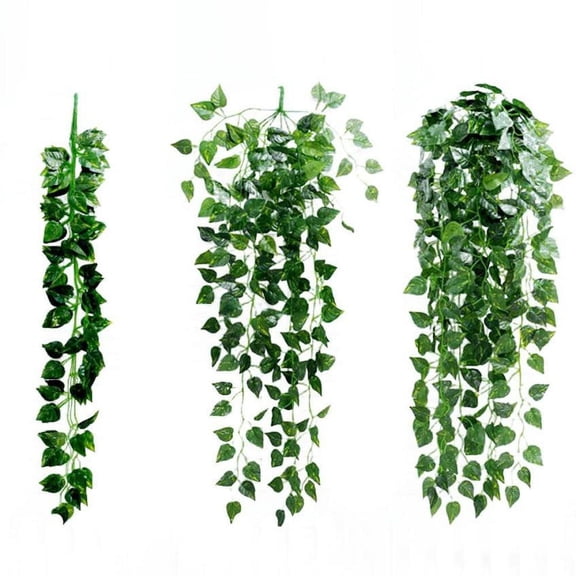 Artificial Hanging Garland Garden Wall Vine Plant Home Decor 90Cm Green Fabric Leaves For Indoor Outdoor