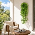 thumbnail image 1 of Artificial Hanging Green Leaves Plants, 35.43in Plastic Wall Hanging Decoration Garland - Indoor Outdoor Home Bedroom Living Room Boho Wall Decor, 1 of 7