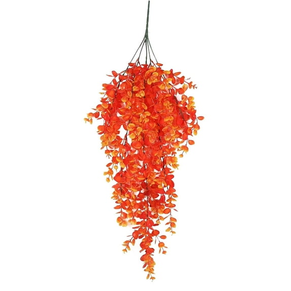 Artificial Hanging Leaf Plant Vine Wreath Realistic Plastic Shrub Ideal For Outdoor Home Walls, Gardens, Weddings, Parties, Bar Decor 29.9 Inches