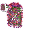 thumbnail image 1 of Artificial Hanging Morning Glory Flowers, Realistic Artificial Hanging Flowers for Outdoor, Wedding Corridor Yard Gardens Porches Patios Balconies Aisle Decor, 1 of 7