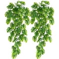 thumbnail image 1 of Cadodis Artificial Monstera Hanging Vine Lifelike Faux Greenery with Split Leaves for Wall,Shelf Home Decor, No Maintenance Indoor Fake Plant 4Pack, 1 of 10